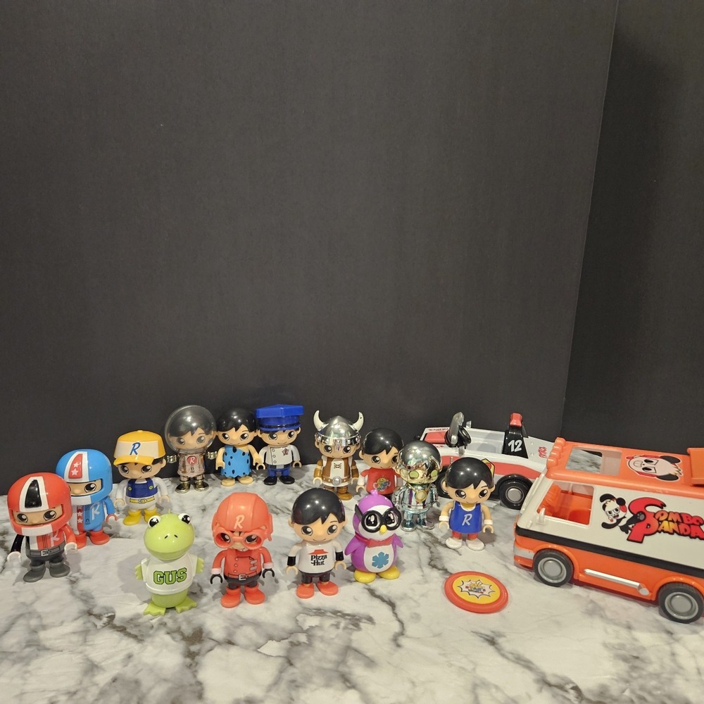 Ryan's World Toys Lot‎ Of 14 Figures + 2 Vehicles